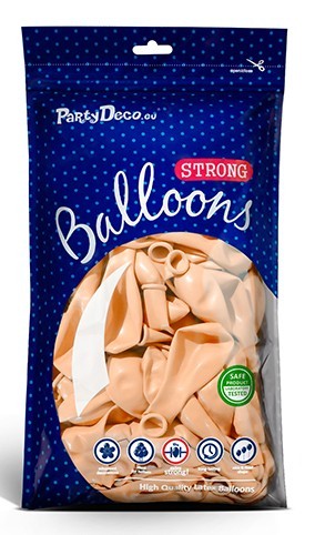 100 feestballonnen abrikoos 12cm 4