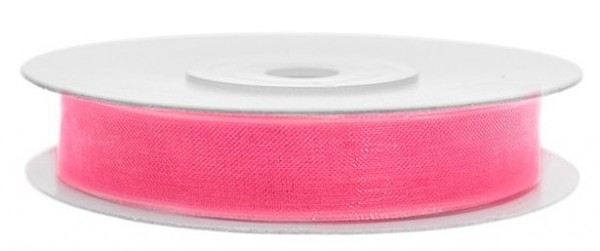 Gift Ribbon Chiffon Neon Pink 25m