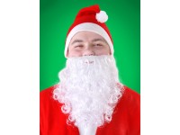 Aperçu: Barbe de Père Noël sur un ruban 20cm