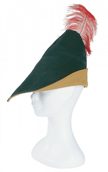 Robert Pointed Hat With Red Feather