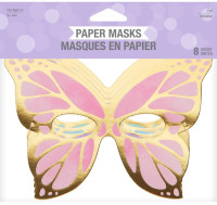 8 masques papillon en papier