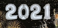 Preview: Foil balloon set 2021 in silver