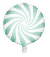 Candy Swirl Foil Balloon Mint 45cm