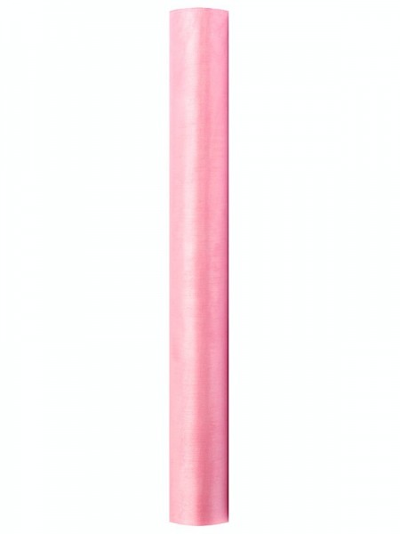 Tela de organza Julie rosa claro 9m x 36cm