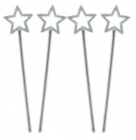 4 sparkling asterisks magic wands