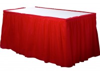 Bordure de table Mila rouge 4.26mx 73cm