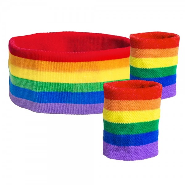 Magical Rainbow Sweatband Set