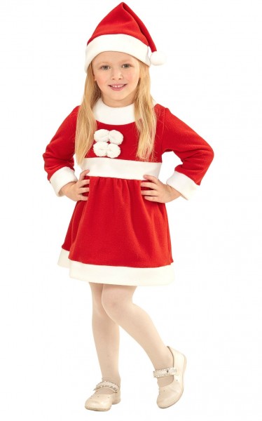Santa Clara świąteczna sukienka z czapką dla dzieci 2