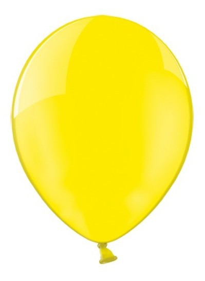 100 balloons shiny crystal lemon yellow 30cm