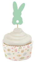 Oversigt: 12 Påskehare Cupcake Toppers
