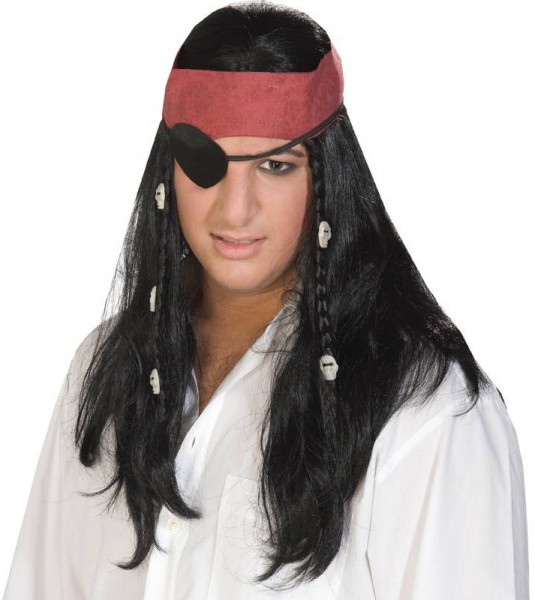 Pirate wig with bandana 2