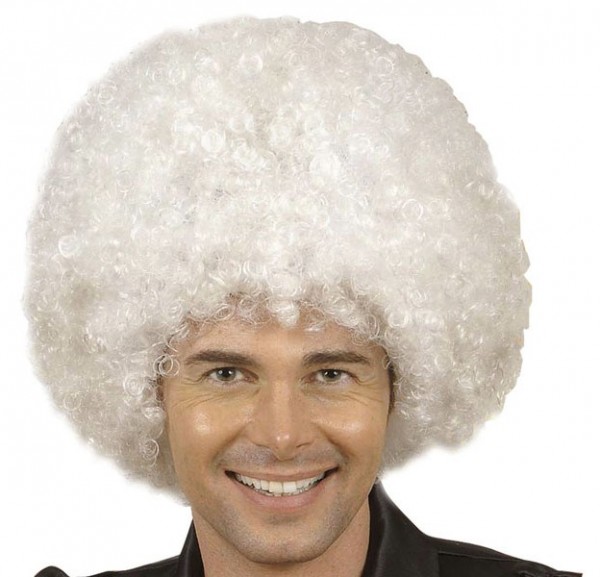 White 70s Afro wig unisex