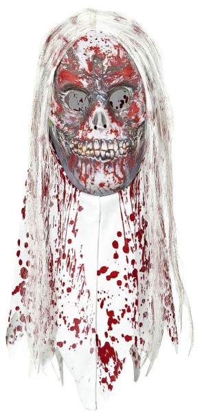 Maschera Zombie Bloody Betty con capelli lunghi