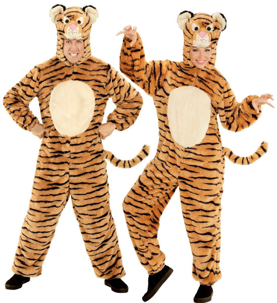 Costume de tigre en peluche unisexe