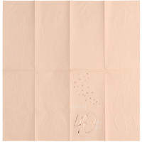Vista previa: 40 cumpleaños 10 servilletas Elegante rubor oro rosa