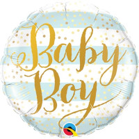 Baby boy foil balloon striped 46cm