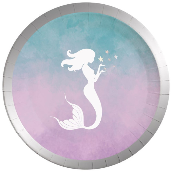 8 papierowych talerzyków Mermaid Adventure