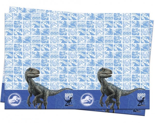 Nappe Jurassic World bleu 1,8 x 1,2m
