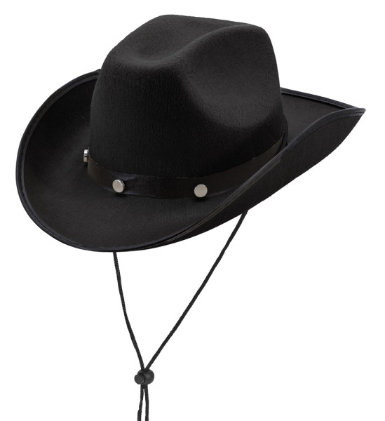 Black cowboy western hat