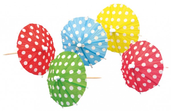 10 Klar til sommerens dekorative paraply med farverige prikker