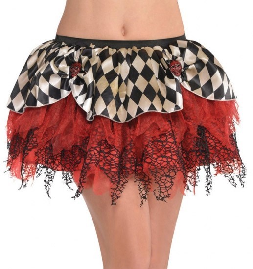 Harlequin horror clown skirt for women