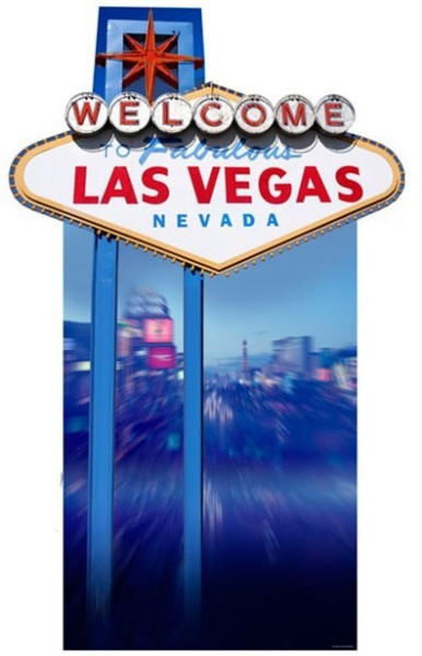 Welkom bij Vegas kartonnen standaard 188cm