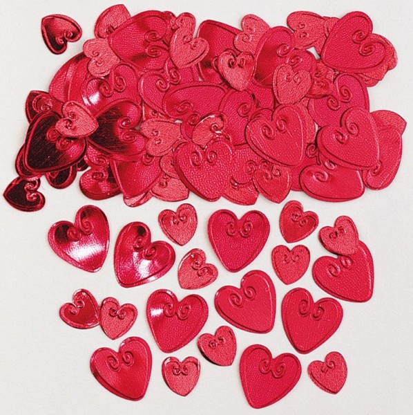 Hjerte drys dekoration Pure Romance rød 14g