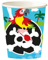 8 Pirate Party paper cups 250ml