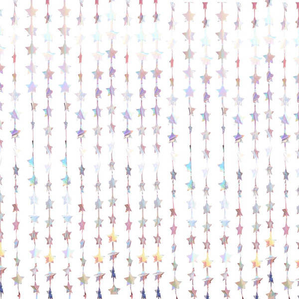 Iridescent star background curtain 2.2 x 1.2m