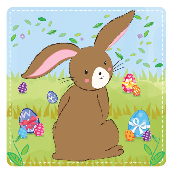 Gioco della festa di Pasqua Pin la coda del coniglio
