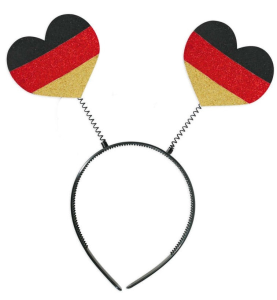 Pannband med tyska hjärtan