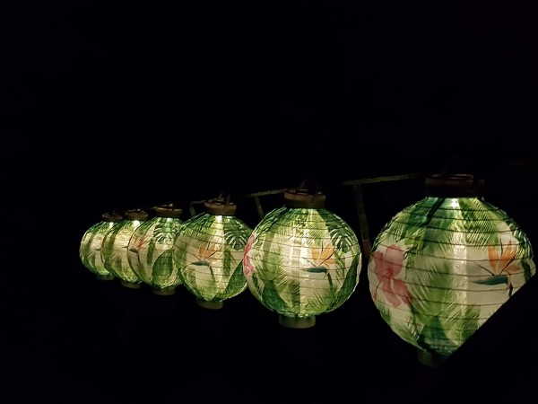 Tropical Summer Solar powered lantern 18cm 4