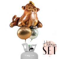 Vorschau: König der Löwen Ballonbouquet-Set mit Heliumbehälter