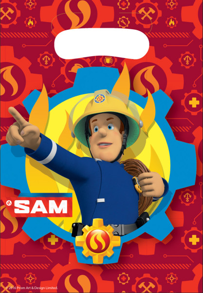 8 sacchetti regalo Sam il pompiere 30 x 18cm