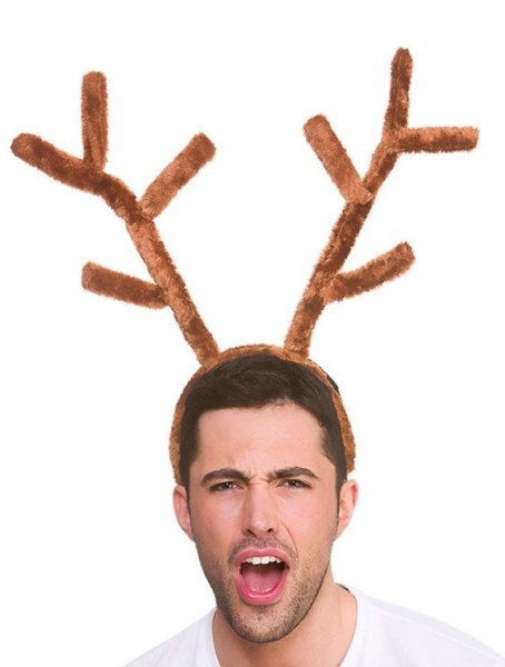 Huge deer antlers with a headband