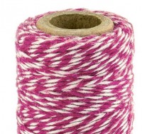 Aperçu: 50m de fil de coton rose et blanc
