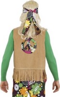 Preview: Brown hippie fringed vest Gary