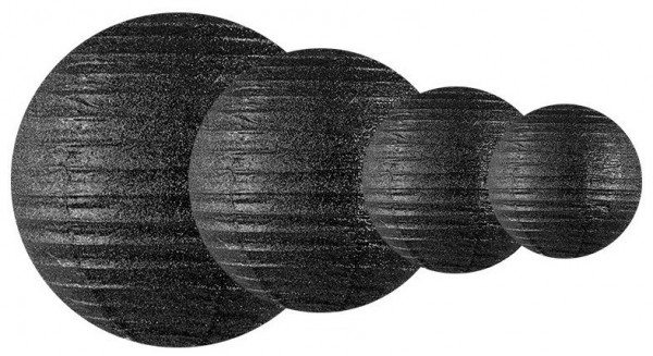 Glitterlantaarn zwart 20cm 2
