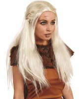 White-blonde dragon queen wig