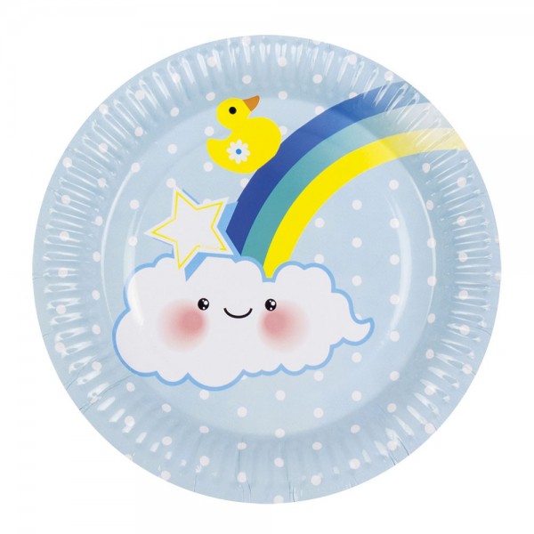 6 Sweet Babyboy Tommy paper plates 23cm