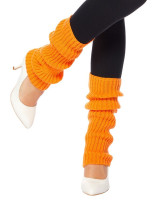 Leg warmers for women neon orange long