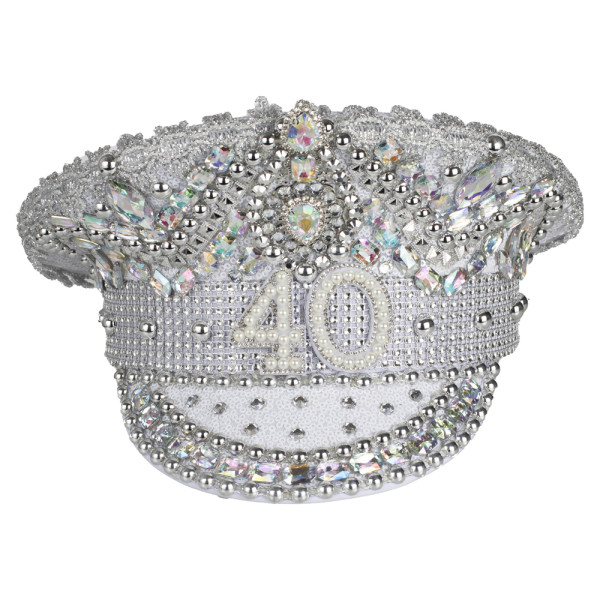 Mütze Silver Gloss 40ter Geburtstag