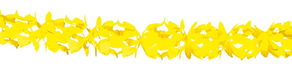 Guirlande en papier Hoku jaune 6m