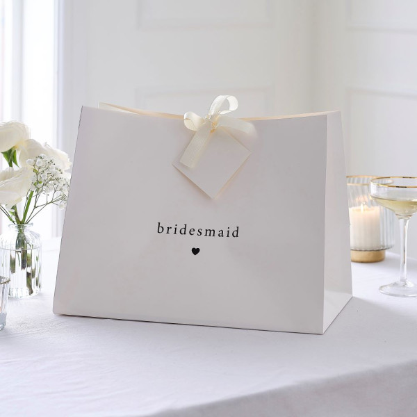 Geschenktasche für Brautjungfern Bridesmaide Modern Luxe