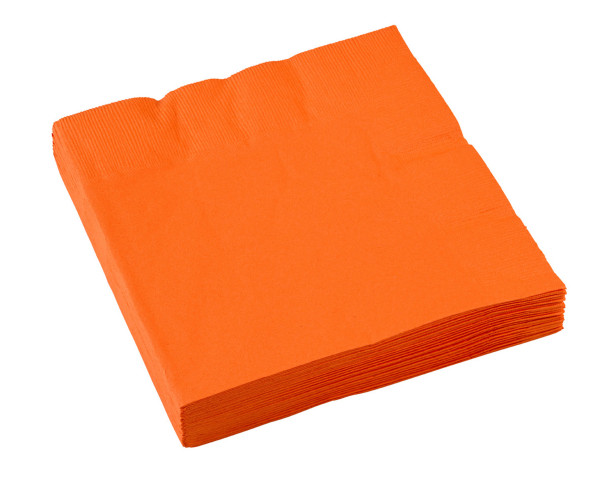 20 serviettes de table 33cm orange