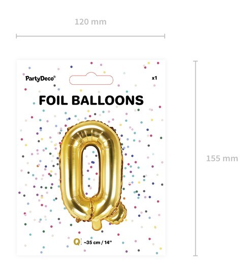 Folieballong Q guld 35cm 3