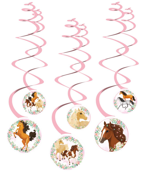 6 horse spiral hangers Fleur