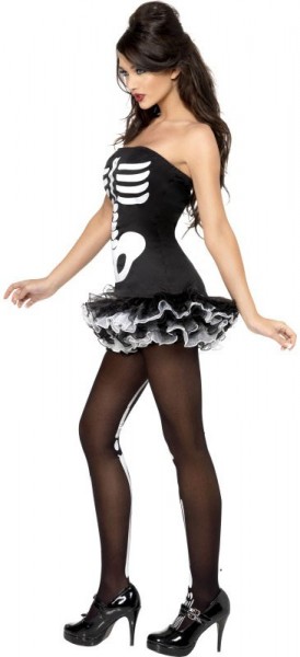 Halloween Kostüm Skelett Lady Verführerisch 2
