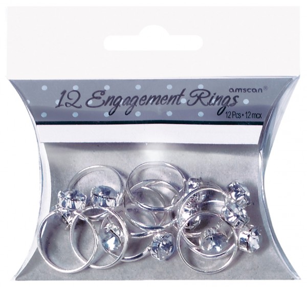12 anelli diamenti decorativi