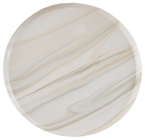 8 natural marble paper plates 25cm